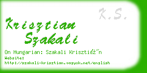 krisztian szakali business card